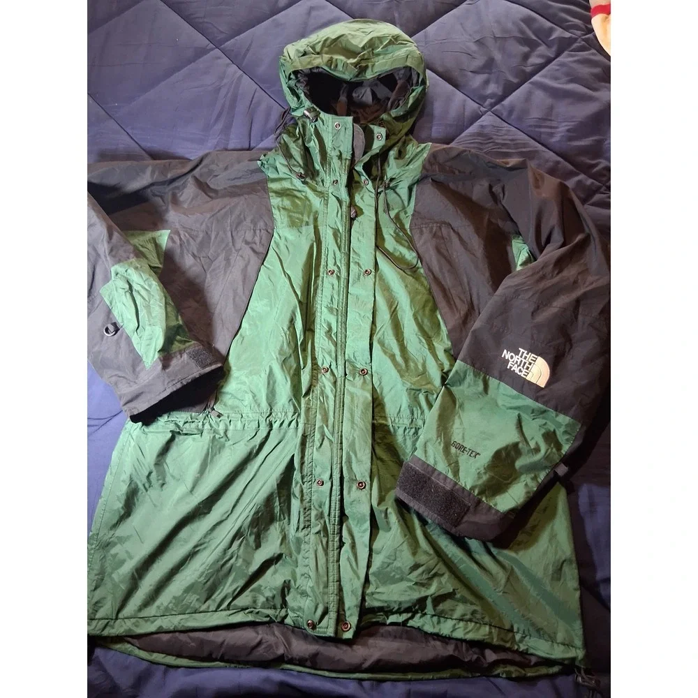 The North Face‎ Gore-Tex Mountain Light Parka Jacket Green Black Mens XL Vintage